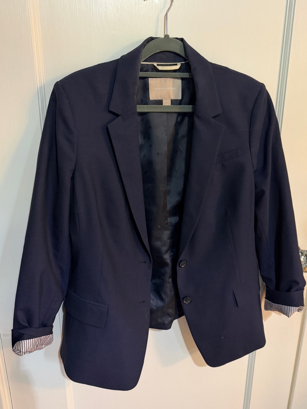 Banana Republic Navy Blazer - Two-Button Notch Lapel